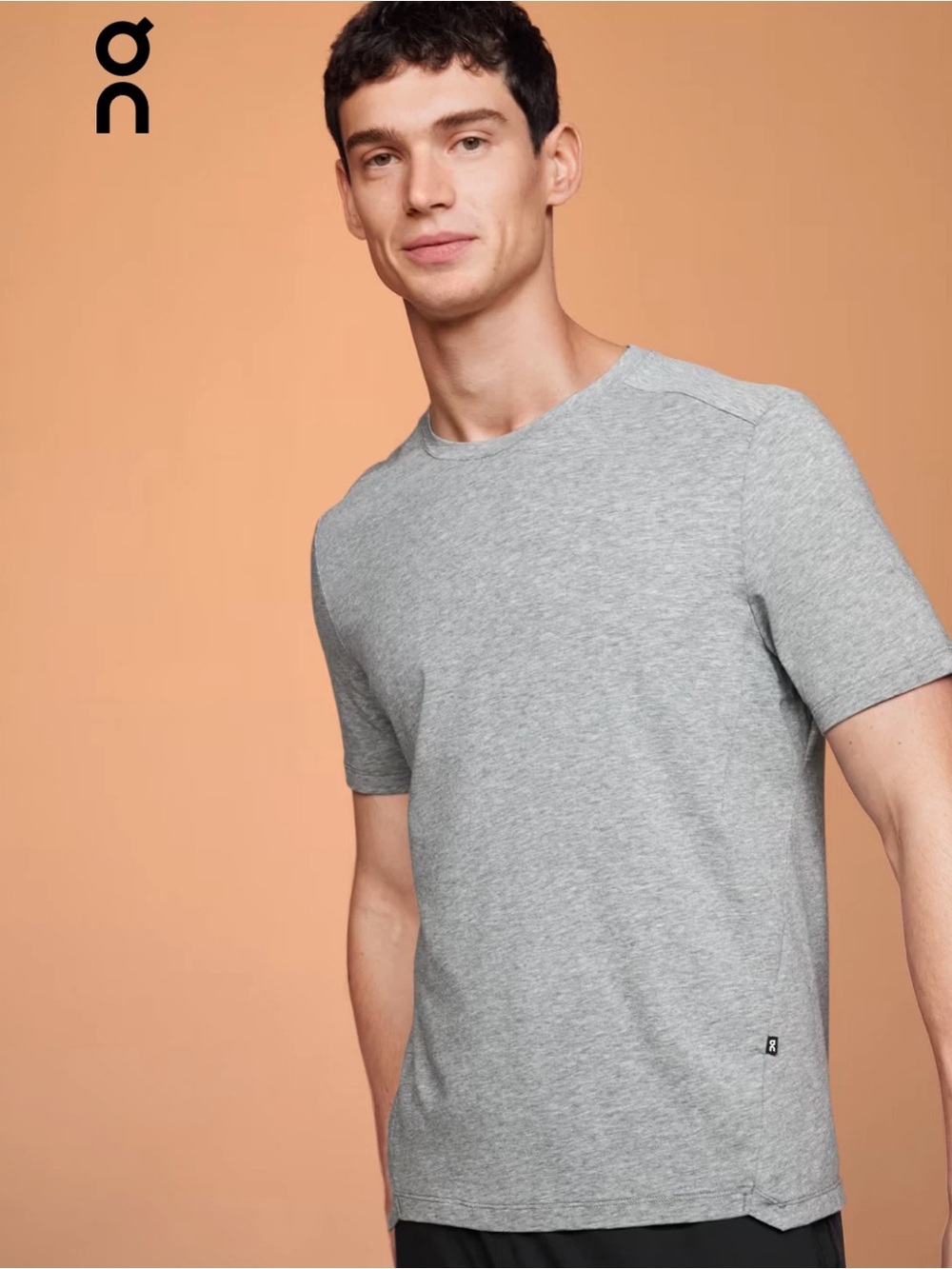 On Cloud Heather Gray Active Wear Organic Cotton Tee Size X-Large